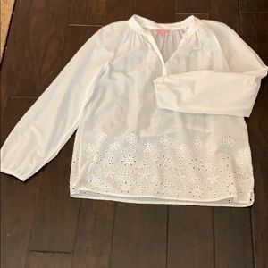 Lilly Pulitzer eyelet blouse. UEC